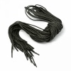 Шнурки вощеные круглые, d=3мм, 120см, цвет черный (4 пары)