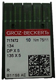 Игла с толст.колбой DPx5 (134 R)  №75 GROZ-BECKERT