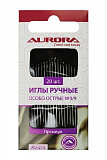 Иглы ручные Aurora особо острые №3/9 20 шт AU-215