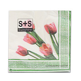 Салфетки 33*33см, 2-х слойные, JLC-2PLY (тюльпаны) Мастери Сама Пенза
