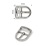 TBY.165188 Пряжка, 20мм (32х25мм) (никель) (2шт)