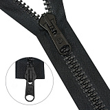 Молния "трактор" разъем. (2 зам.,Т8) 110см (077 черный) (2шт) АРТА