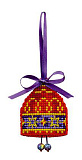 1540АС Набор для рукоделия Riolis новогодняя игрушка 'Колокольчик', 5,5*6,5 см 