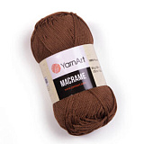 Пряжа Macrame (151 коричневый) (6шт) 100% ПЭ, 90г/130м