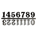 5AS-085 Цифры арабские для часов 2,5см,цв.т.серебро Мастери Сама Пенза