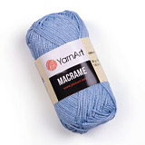 Пряжа Macrame (133 голубой) (6шт) 100% ПЭ, 90г/130м