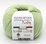Пряжа Baby Love (64 св.фисташковый ) 100% мерсер.шерсть 115м/25г (10шт)