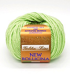 Пряжа New bollicina (7 св.зеленый) (10шт) 40% мерс.шерсть,30% шёлк,30% кашемир 100м/25г