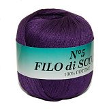 Filo Di Scozia №5 (108 т.сиреневый) (5шт) (226м/50г, 100% мерсеризирванный хлопок)