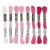 Набор мулине 8шт*8м Bestex, розовый микс (№11) 