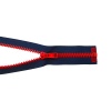Молния BICOLOR трактор разъем. (1зам.,Т6) 70см (044 т.синий/008 красный) (2шт)