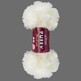 Пряжа Puffy Furlove (62 св.молочный) (5шт)100г/6,3м (100% ПЭ)