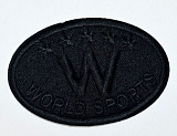 2128 Термоаппликации "WorldSports" 8*5см(черный)