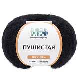 Пряжа Вязь 'Пушистая' (3шт) (999 черный) 50гр./100м (100% нейлон)
