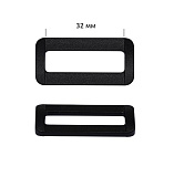 Рамка однощелевая 32 мм черный (10шт)