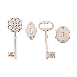 ВК-4 Декоративный элемент 'Ключики и замочки', ассорти, упак./4 шт., 'Астра' Мастери Сама Пенза