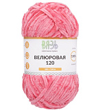 Пряжа Вязь 'Велюровая 120' 100гр/120м (3шт) (07 малиновый) (100% полиэстер)