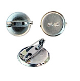 КБУ2 Булавка-основа для броши круг 2,0 см (5шт) Никель