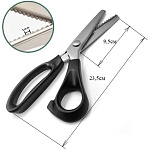 Ножницы Зиг-Заг 23,5см треугол.зуб 5мм пластик. ручки