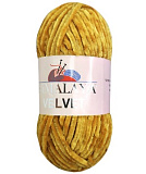 Пряжа "Velvet" цв.90030 Горчица (5шт) 100% полиэстер 120м/100гр