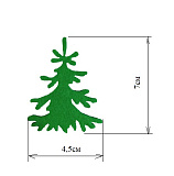 Набор декор. элементов из фетра "Елочки1" 45мм*70мм, 3шт (зеленый) Мастери Сама Пенза