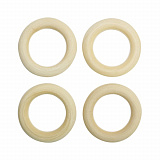 Бусины кольцо 40 мм, 4шт дерев. неокрашенные МС