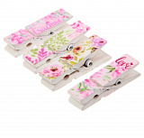 Набор декор.прищепок «Акварельные цветы» (4 шт) Мастери Сама Пенза