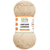 Пряжа Вязь 'Мягкий хлопок' (6шт) (807 песочный) 50гр/170м (100% хлопок)