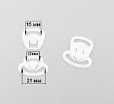 Застежка 724/ 21 мм для кормящих мам , пластик, уп.-2шт ,цв.белый (001)