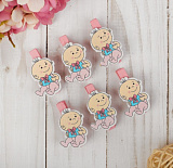 Декоративные прищепки «Малыш - девочка» набор 6 шт. МИКС Мастери Сама Пенза