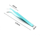 Пинцет с загнутыми концами 10см мятный (5шт)