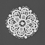 Аппликации лейсы 5.5 см 2шт (белый)